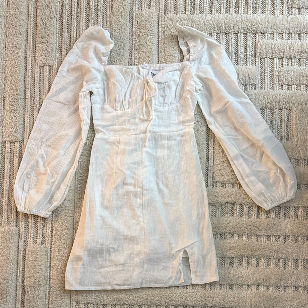 Princess Polly White Long Sleeve Dress - Picture 4 of 4